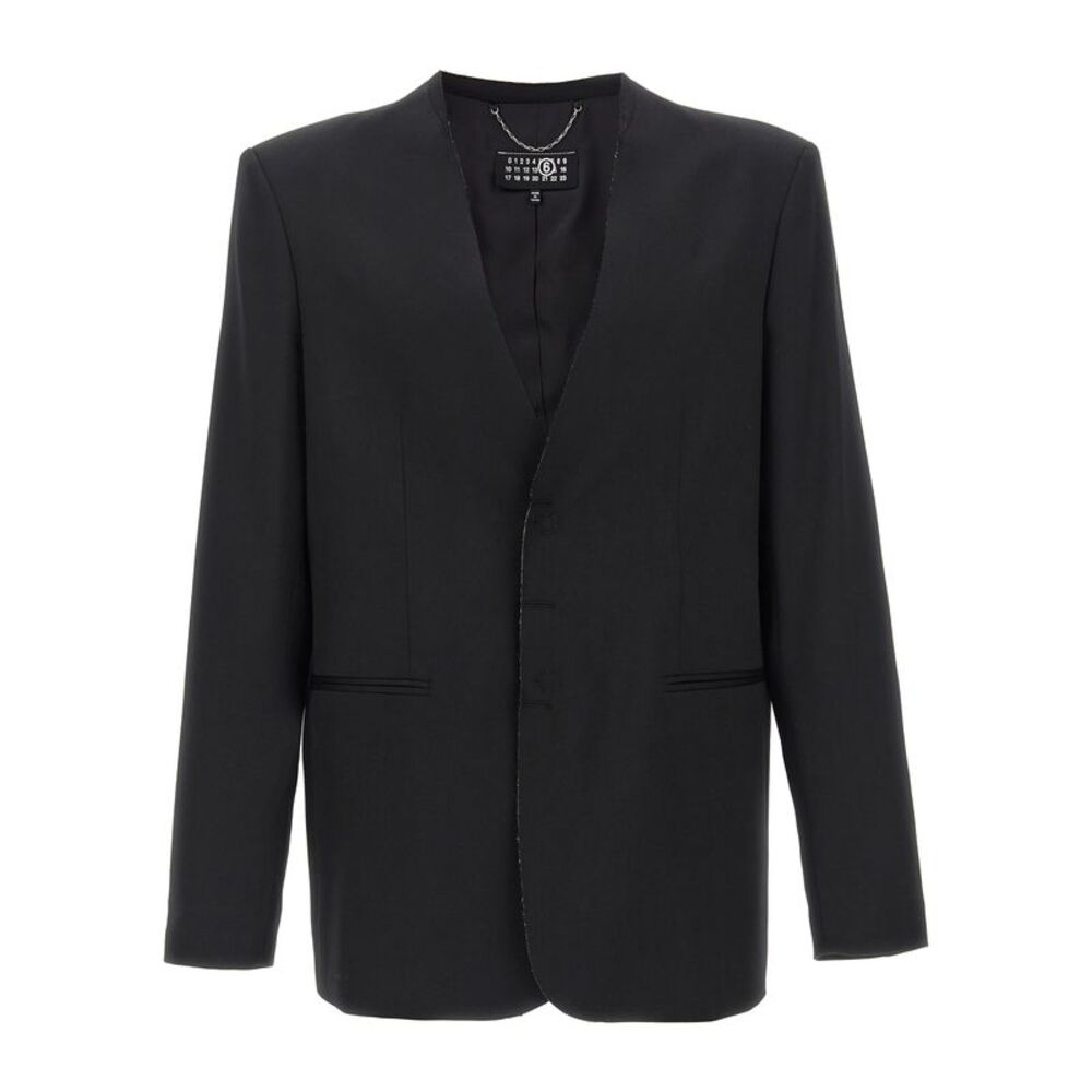 MM6 Maison Margiela Black Polyester Men's Blazer